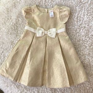 2T gold formal dress from Gymboree.